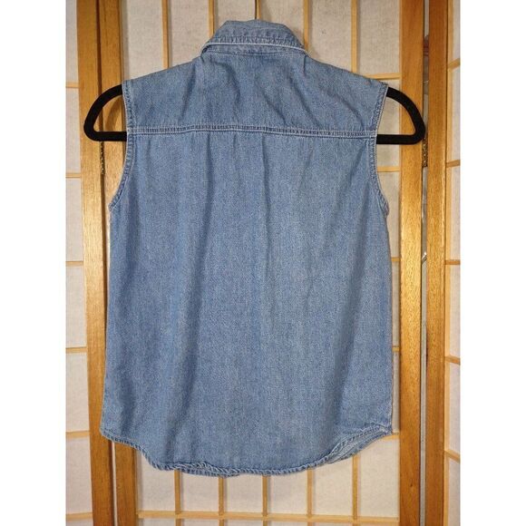 Vtg Chic Med Sweet Chic Denim Top - Picture 5 of 11
